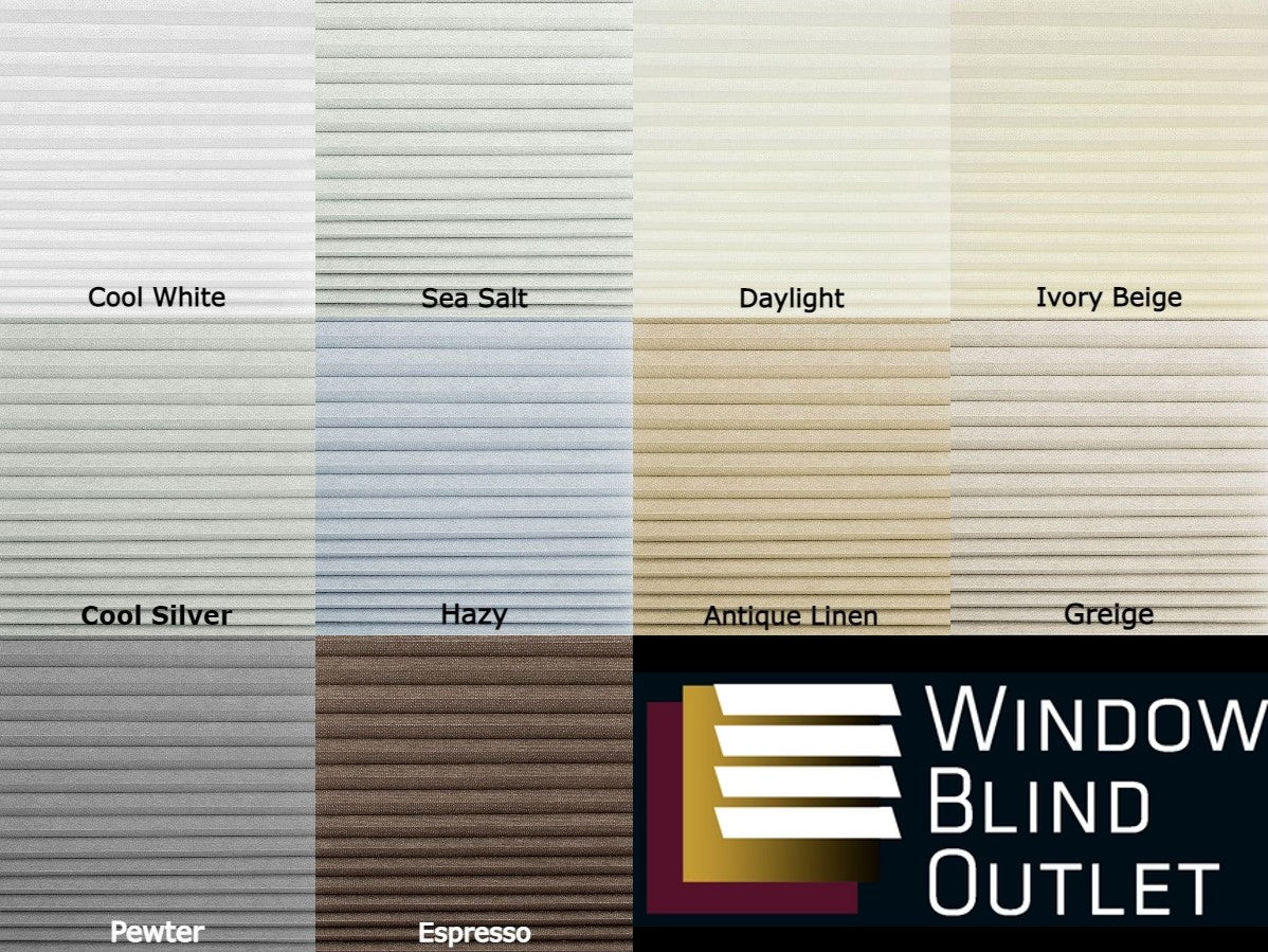 Aura Cordless Top Down Bottom Up Cellular Shades color chart
