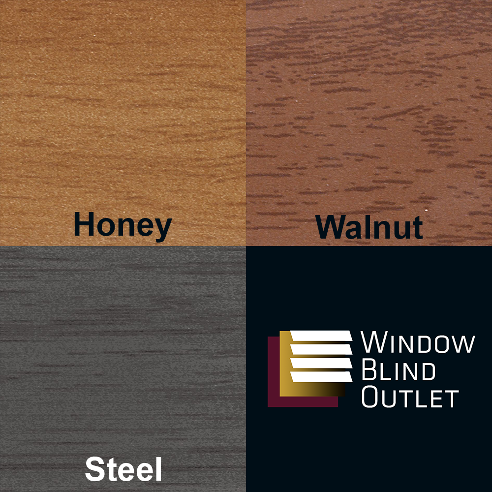 Budget Cordless Faux Wood Blinds - Woodgrain