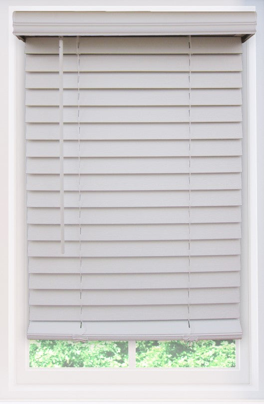 Aura Cordless 2" Faux Wood Blinds Close