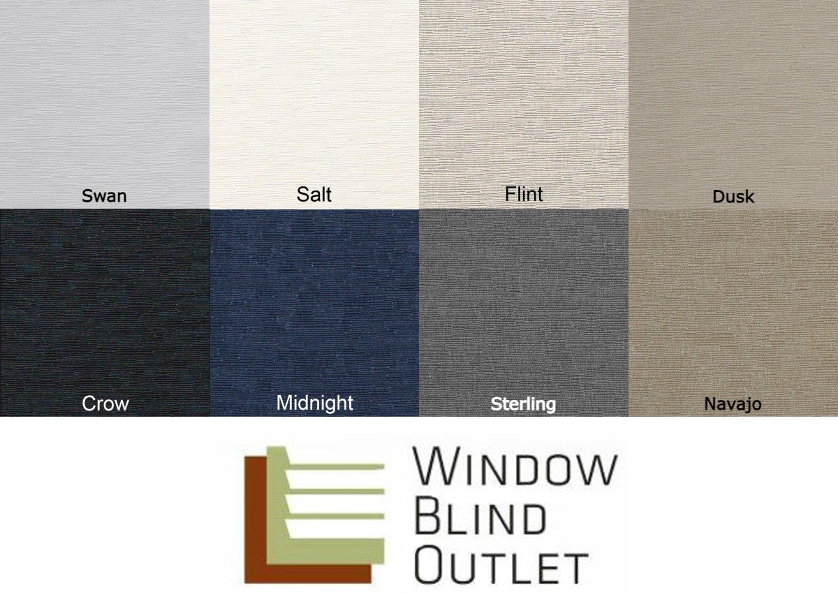 Custom Cordless Roman Shades - Tolum Color Chart