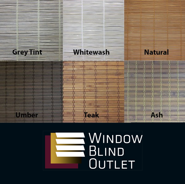 Aura Cordless Bamboo Shades Color Table