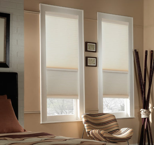 Mirage Day/Night Cordless Cellular Shades - Ivory Beige