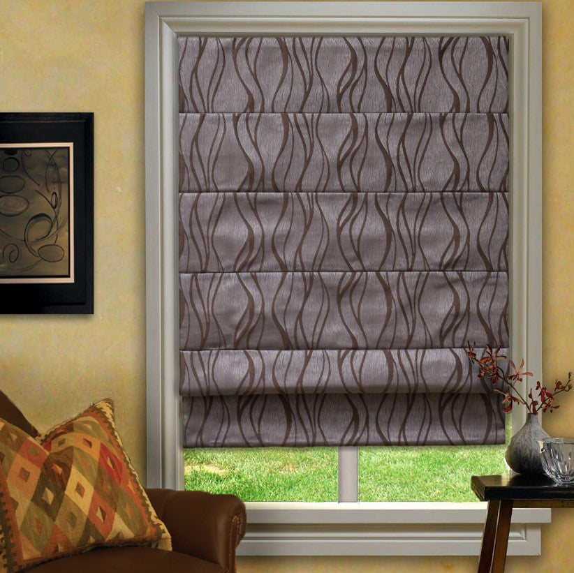 Custom Cordless Roman Shades - Everest Stone