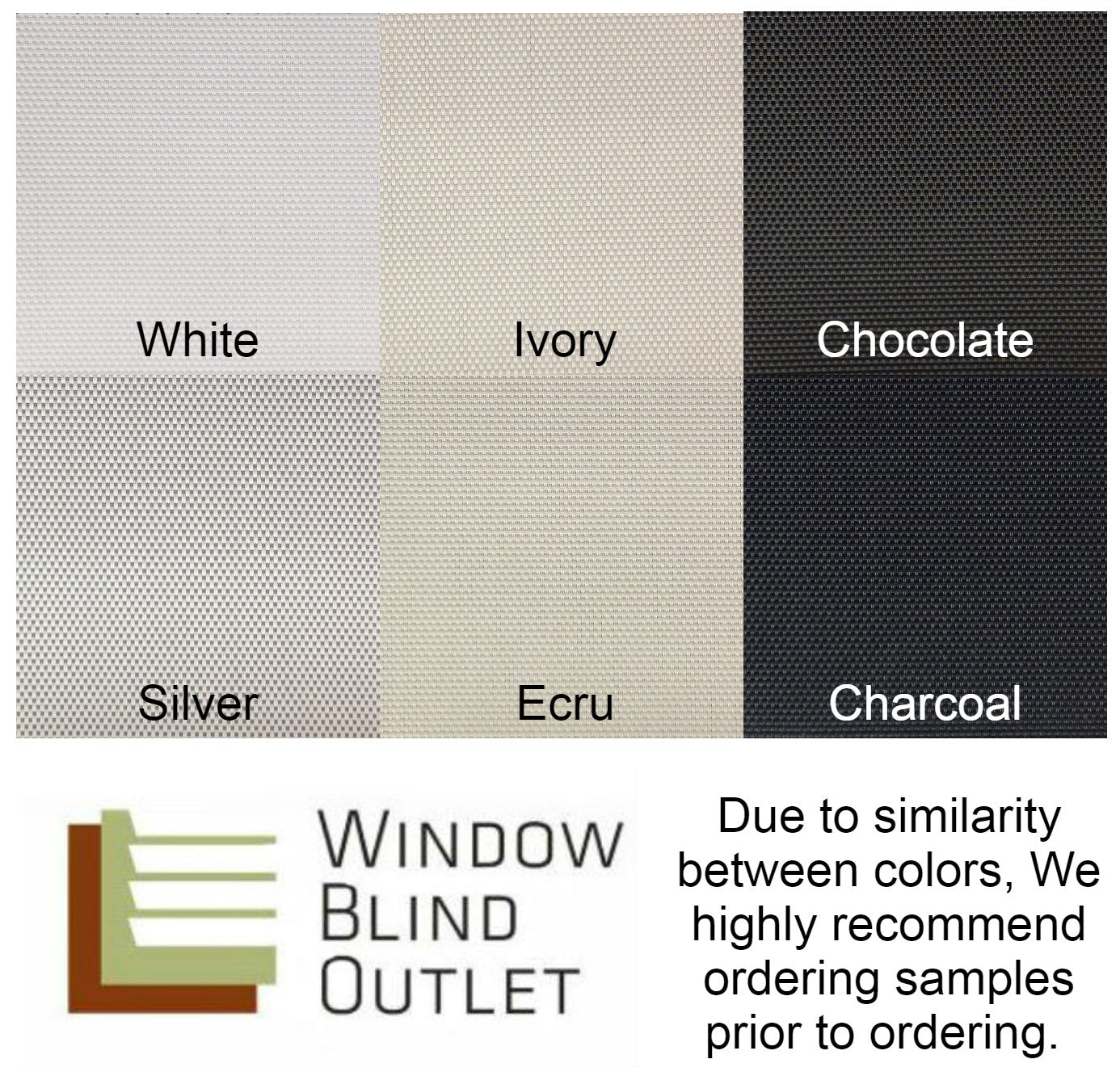 Cordless Solar Shade Color Chart