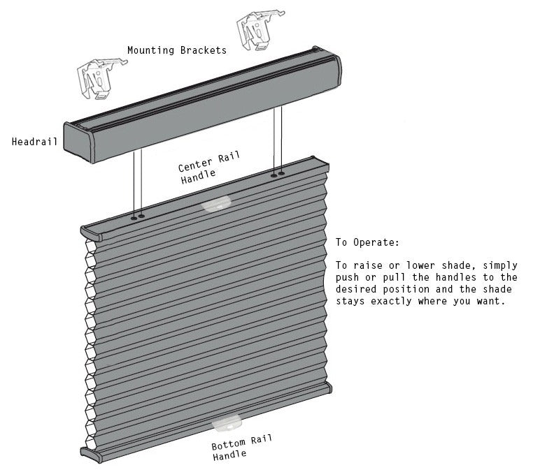 Aura Cordless Top Down Bottom Up Cellular Shades product diagram