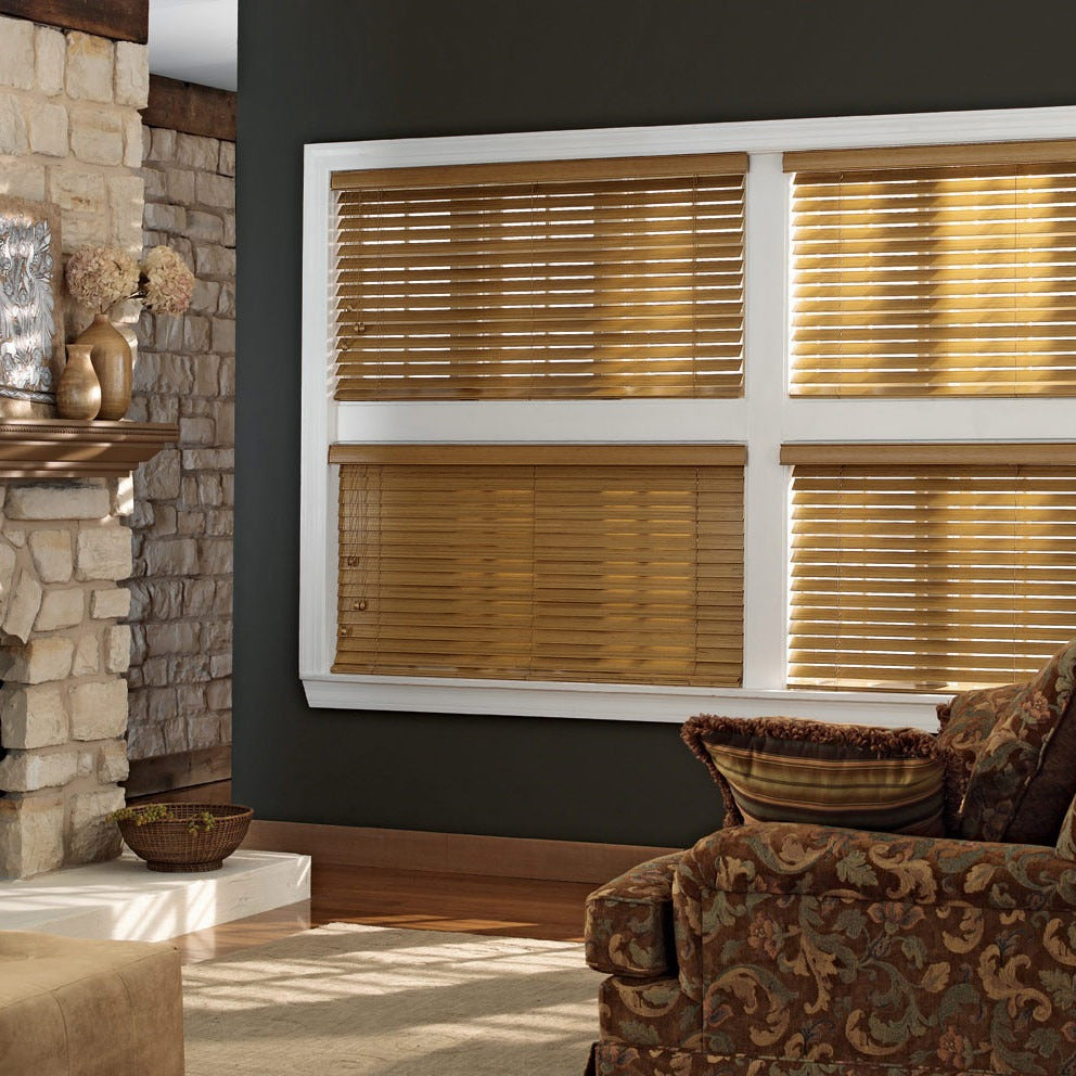 Natural wood blinds