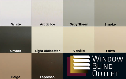 WBO® Cordless 1" Aluminum Mini Blind Swatches