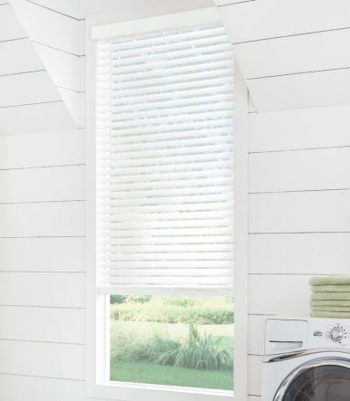 Budget Cordless Faux Wood Blinds - Smooth White