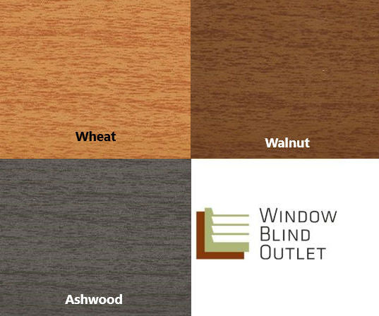 Budget Cordless Faux Wood Blinds - Woodgrain Color Chart