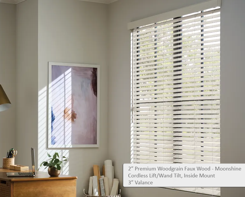 Premium Woodgrain Cordless Faux Wood Blinds