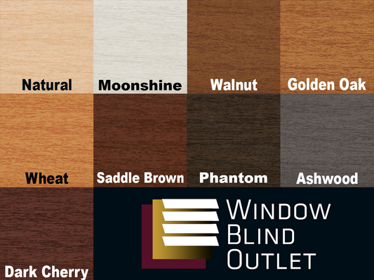 Premium Woodgrain Cordless Faux Wood Blinds Swatches