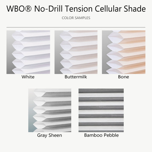 WBO® No-Drill Tension Cellular Shade Swatches