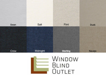 Custom Cordless Roman Shades - Tulom Series Swatches