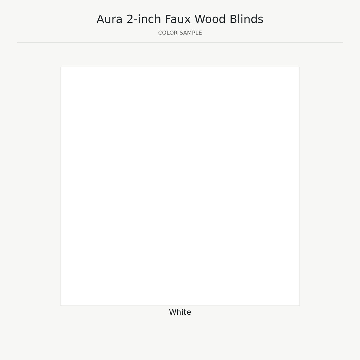 Aura Cordless 2" Faux Wood Blinds Swatches
