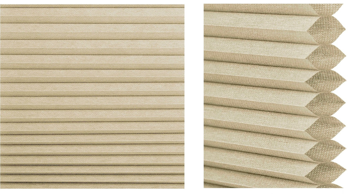 Aura Cordless Cellular Shade Samples - Antique Linen fabric detail