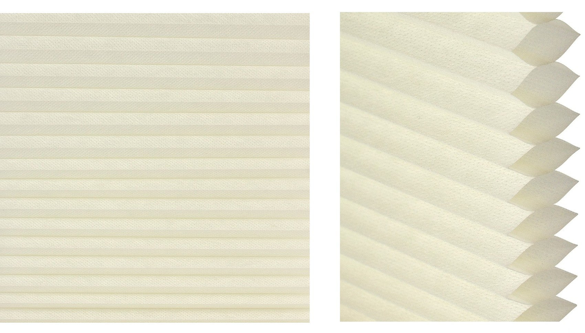 Aura Cordless Cellular Shade Samples - Ivory Beige fabric detail