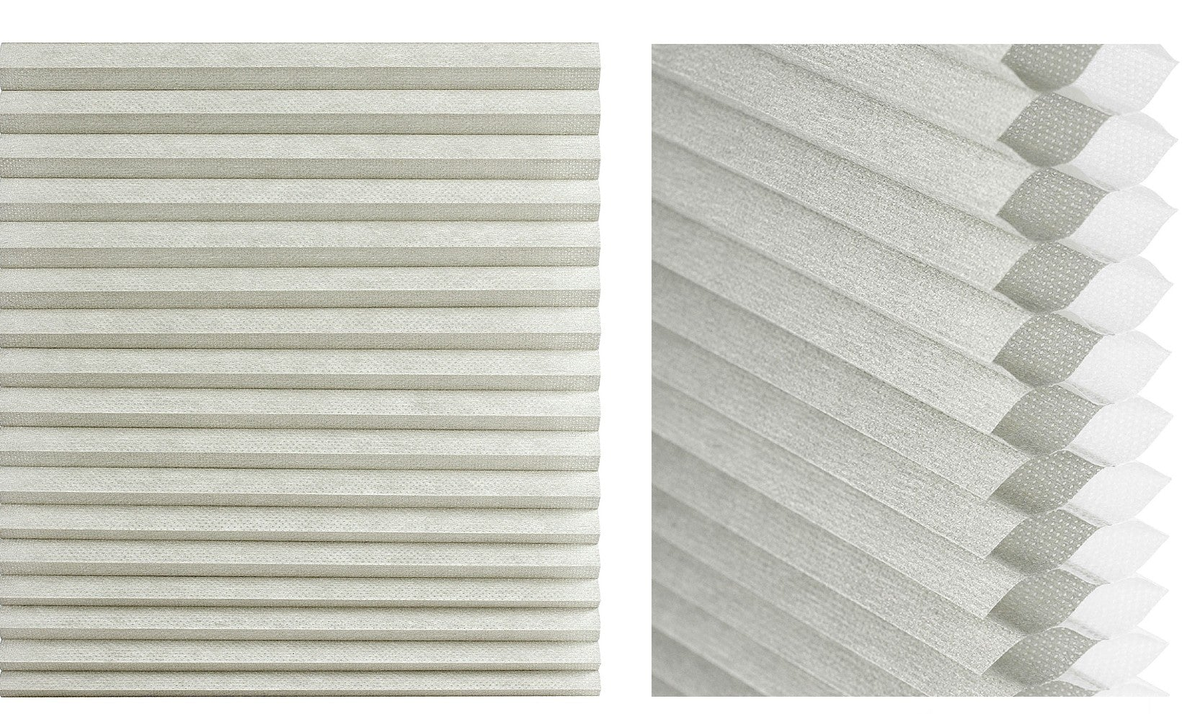 Aura Cordless Double Cellular Shade Samples - Dove Grey fabric detail