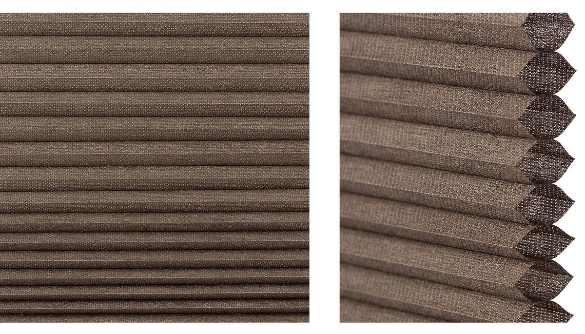 Aura Cordless Double Cellular Shade Samples - Espresso fabric detail
