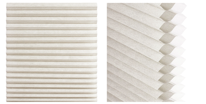 Aura Cordless Double Cellular Shade Samples - Greige fabric detail
