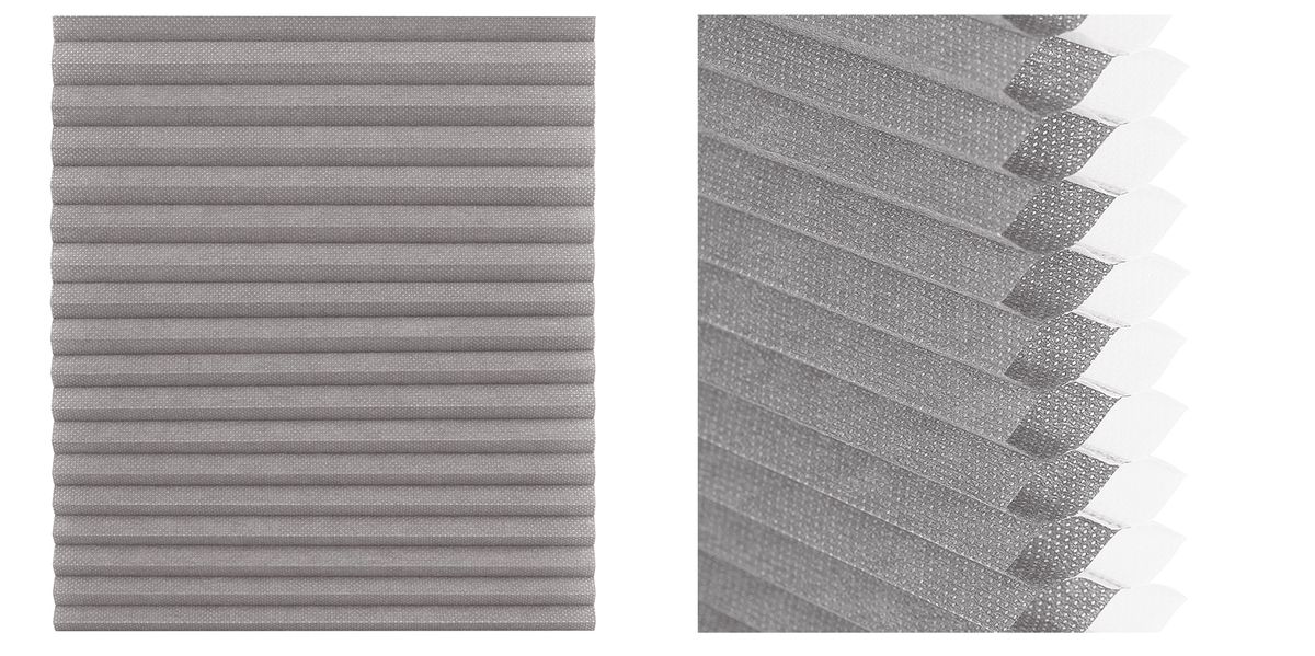 Aura Cordless Double Cellular Shade Samples - Pewter fabric detail