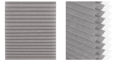 Aura Cordless Double Cellular Shade Samples - Pewter fabric detail