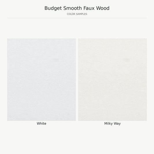 Budget Faux Wood Blinds - Smooth Swatches