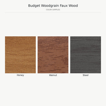 Budget Faux Wood Blinds - Woodgrain Swatches