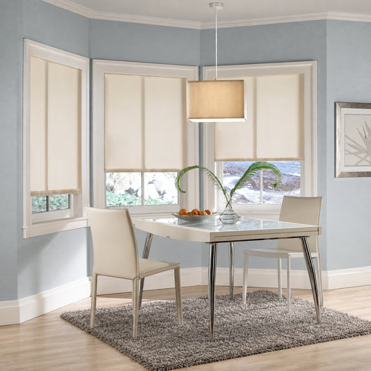 Cordless Solar Shade in 3% Ivory