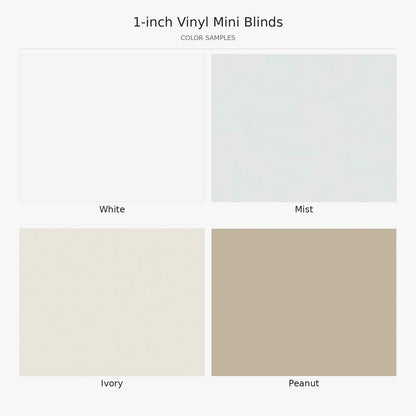Cordless Vinyl 1" Mini Blinds Swatches