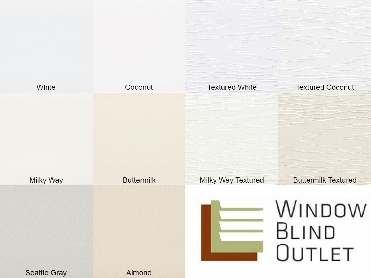 Premium Cordless Faux Wood Blinds Color Chart