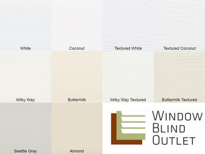 Premium Cordless Faux Wood Blinds Color Chart