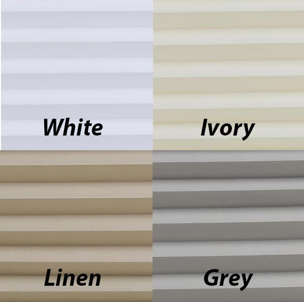 Cordless Pleated Sailcloth Shade Color Chart