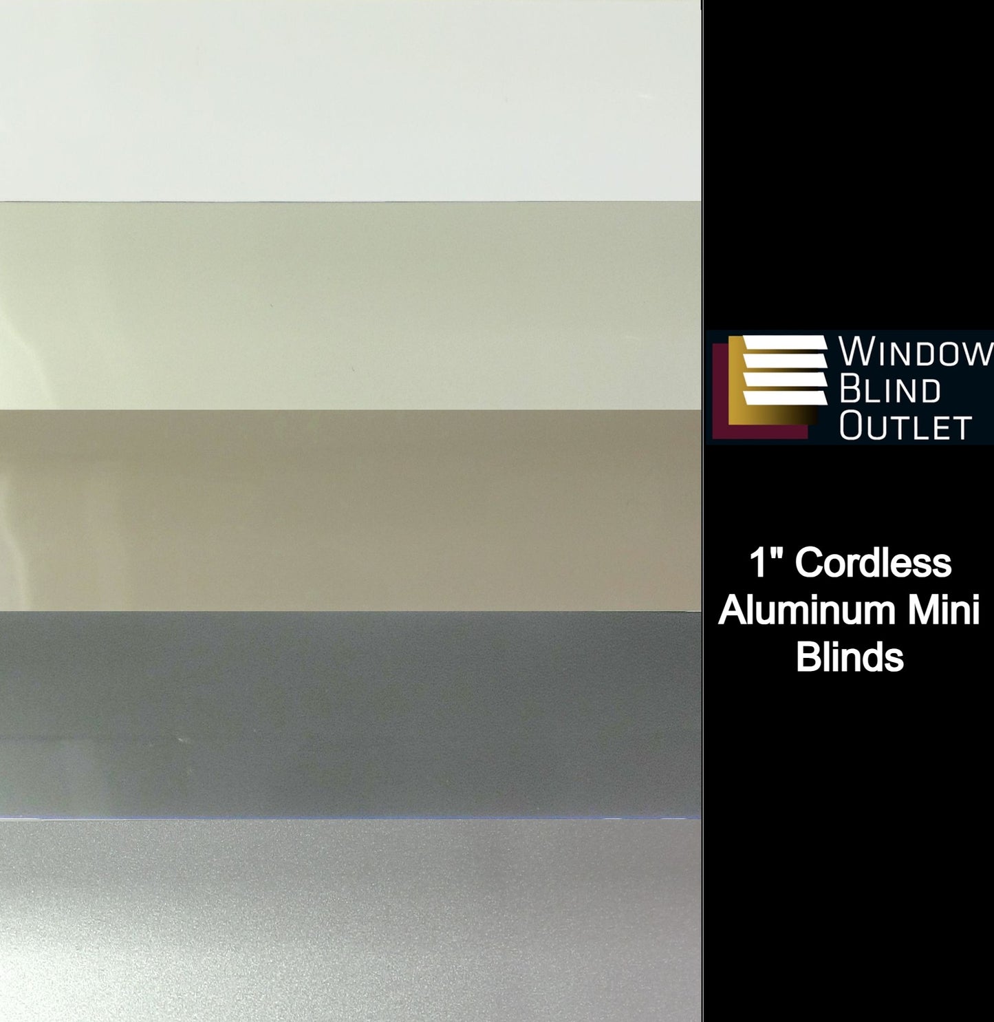 Aura Cordless Aluminum Mini Blinds Color Table