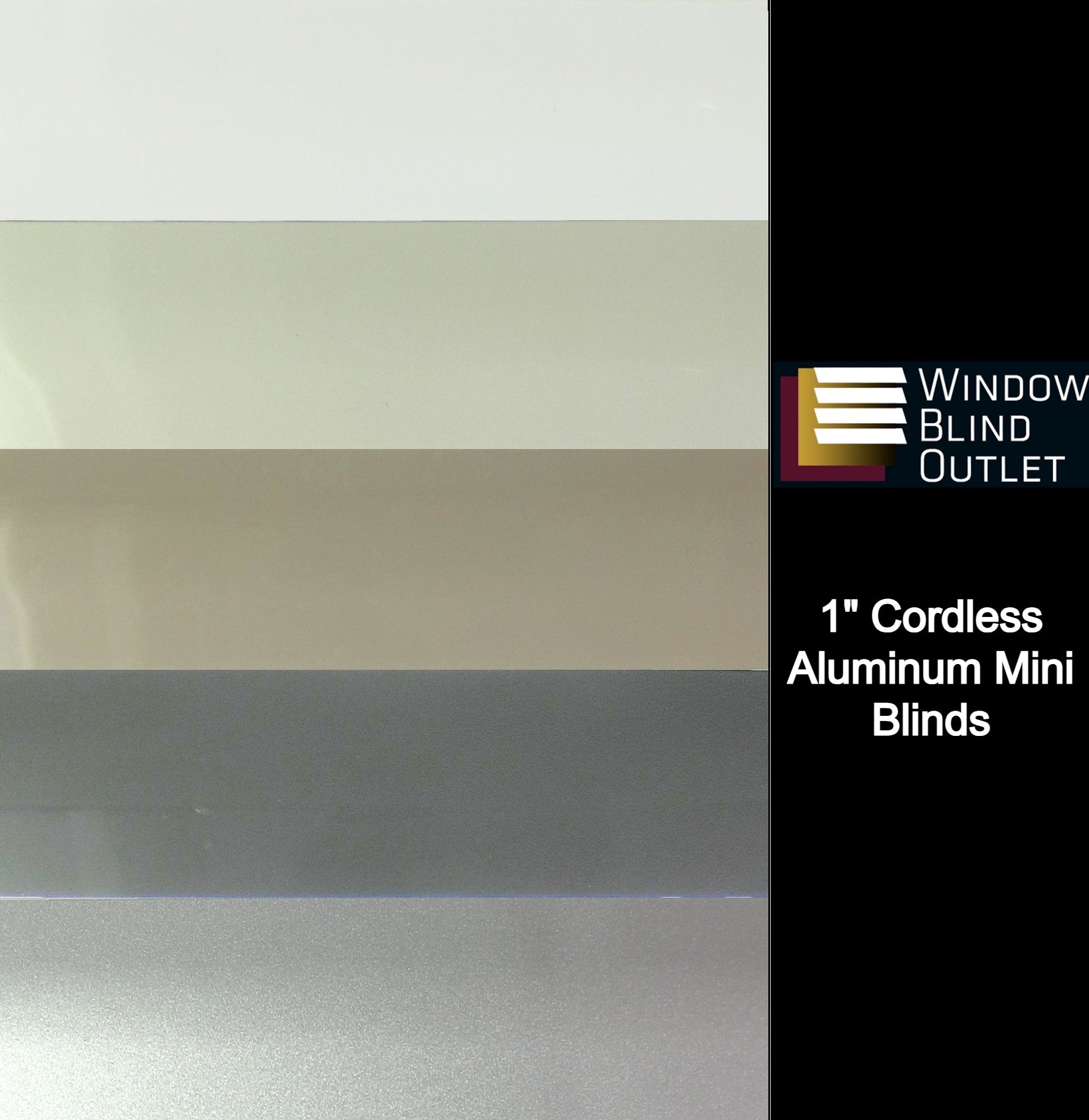 Aura Cordless Aluminum Mini Blinds Color Table