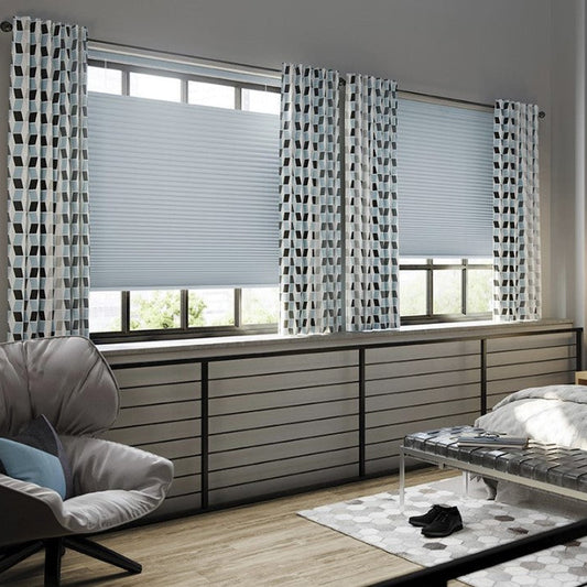 WBO® Classic Top Down Bottom Up Cordless Blackout Cellular Shades in Gray Sheen