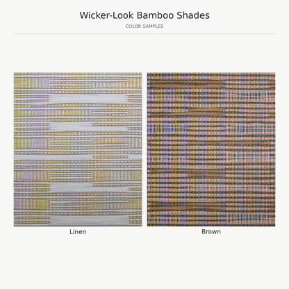 Wicker Look Bamboo Woven Shade Swatches